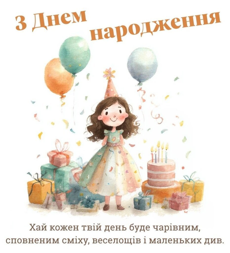 дівчинці з днем народження принцеса