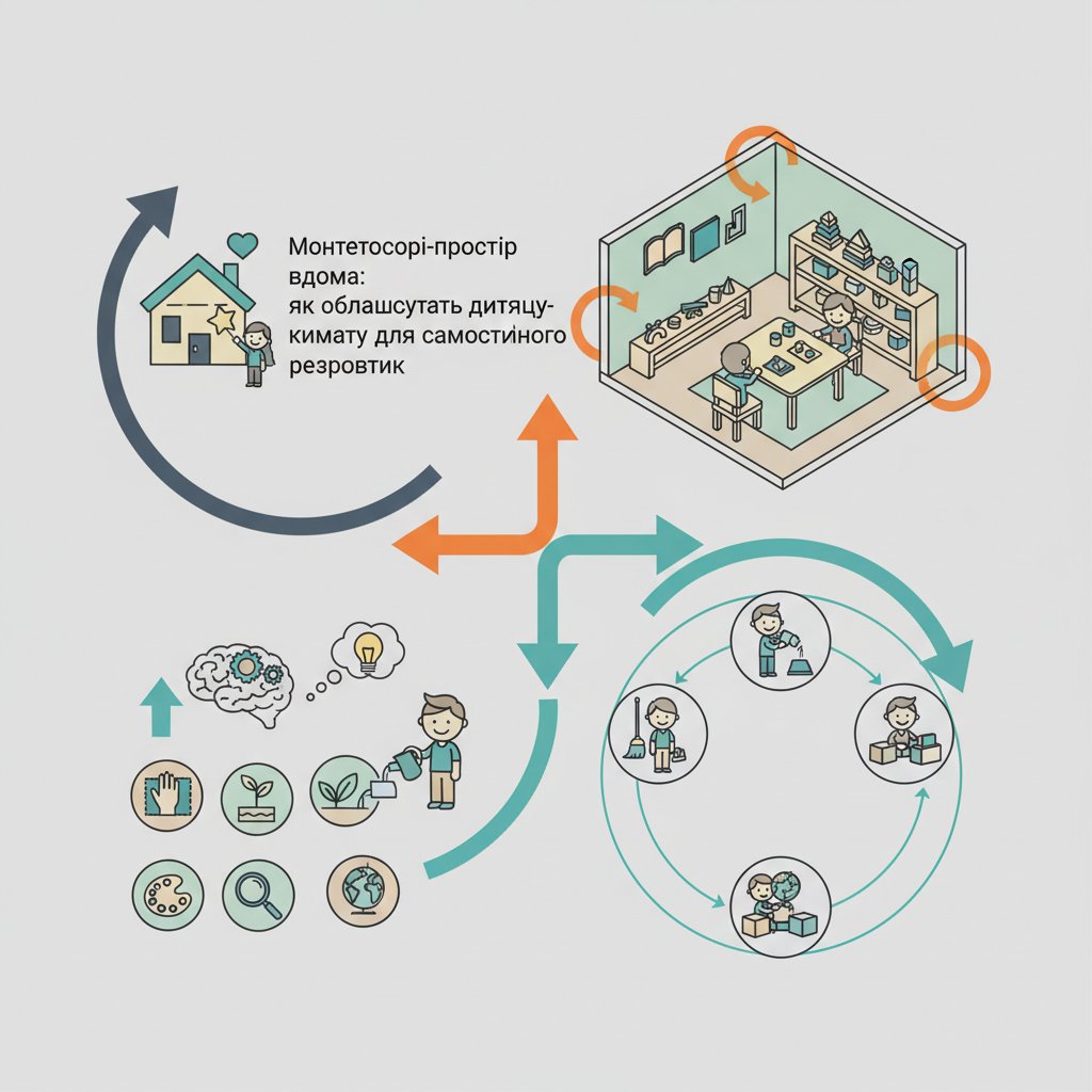 Монтессорі-простір вдома: як облаштувати дитячу кімнату для самостійного розвитку