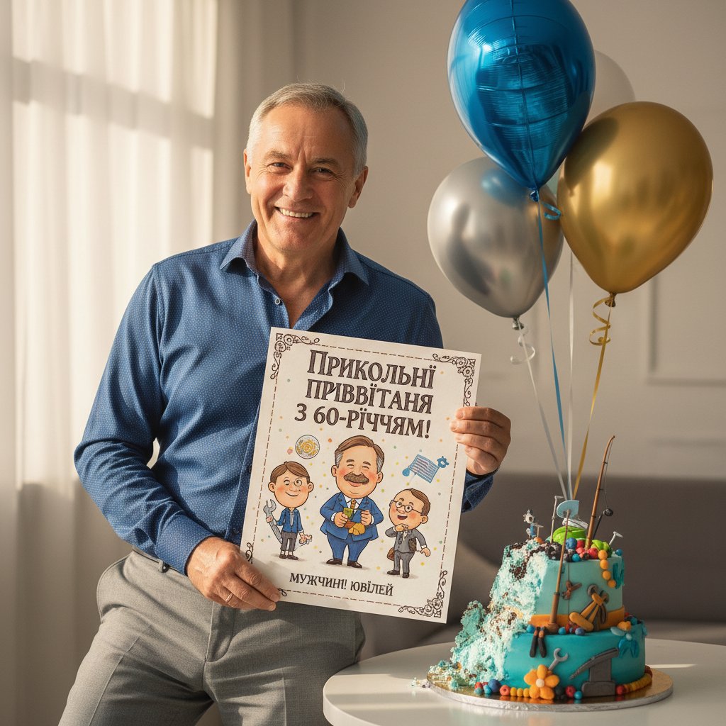 прикольні привітання з 60-річчям мужчині