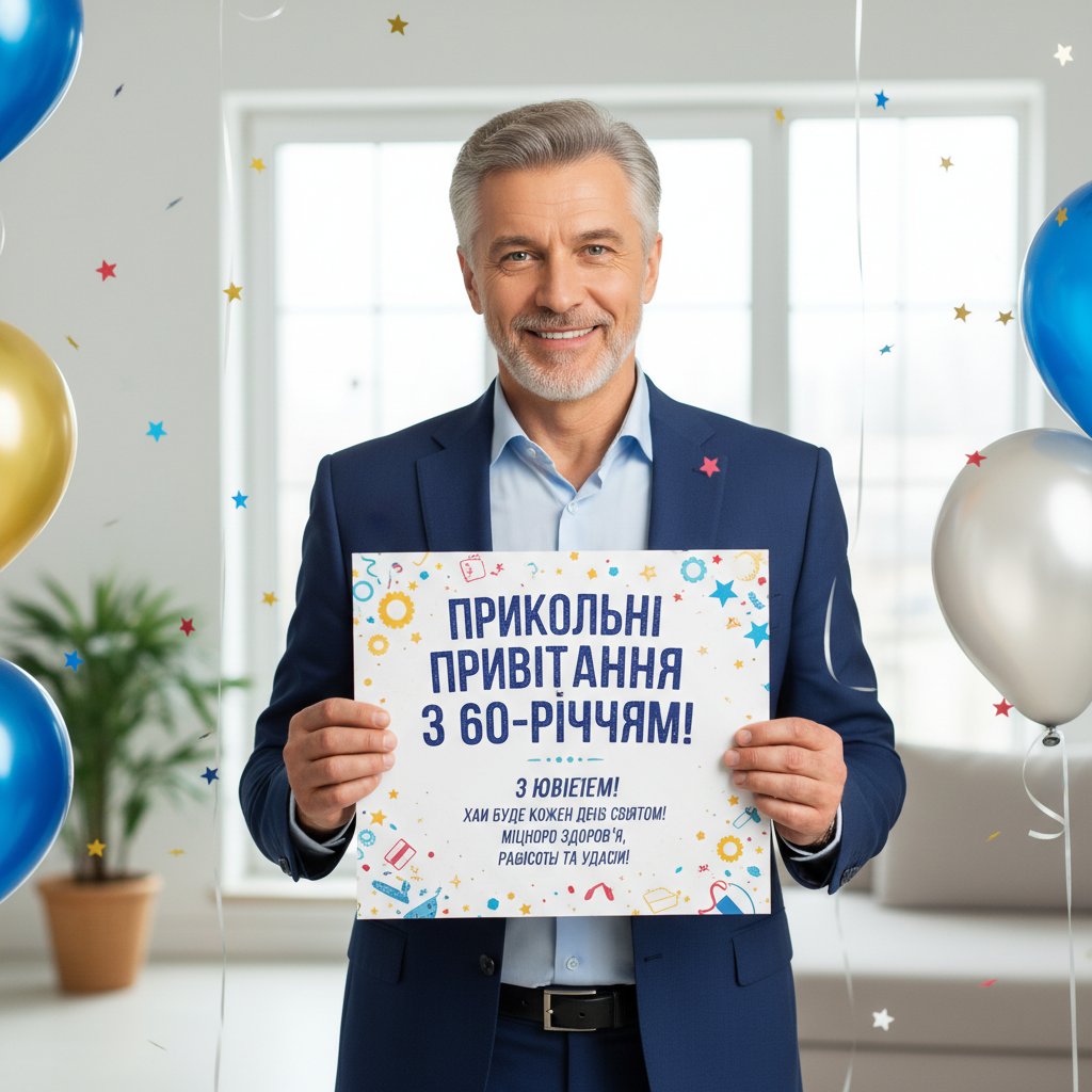 прикольні привітання з 60-річчям мужчині