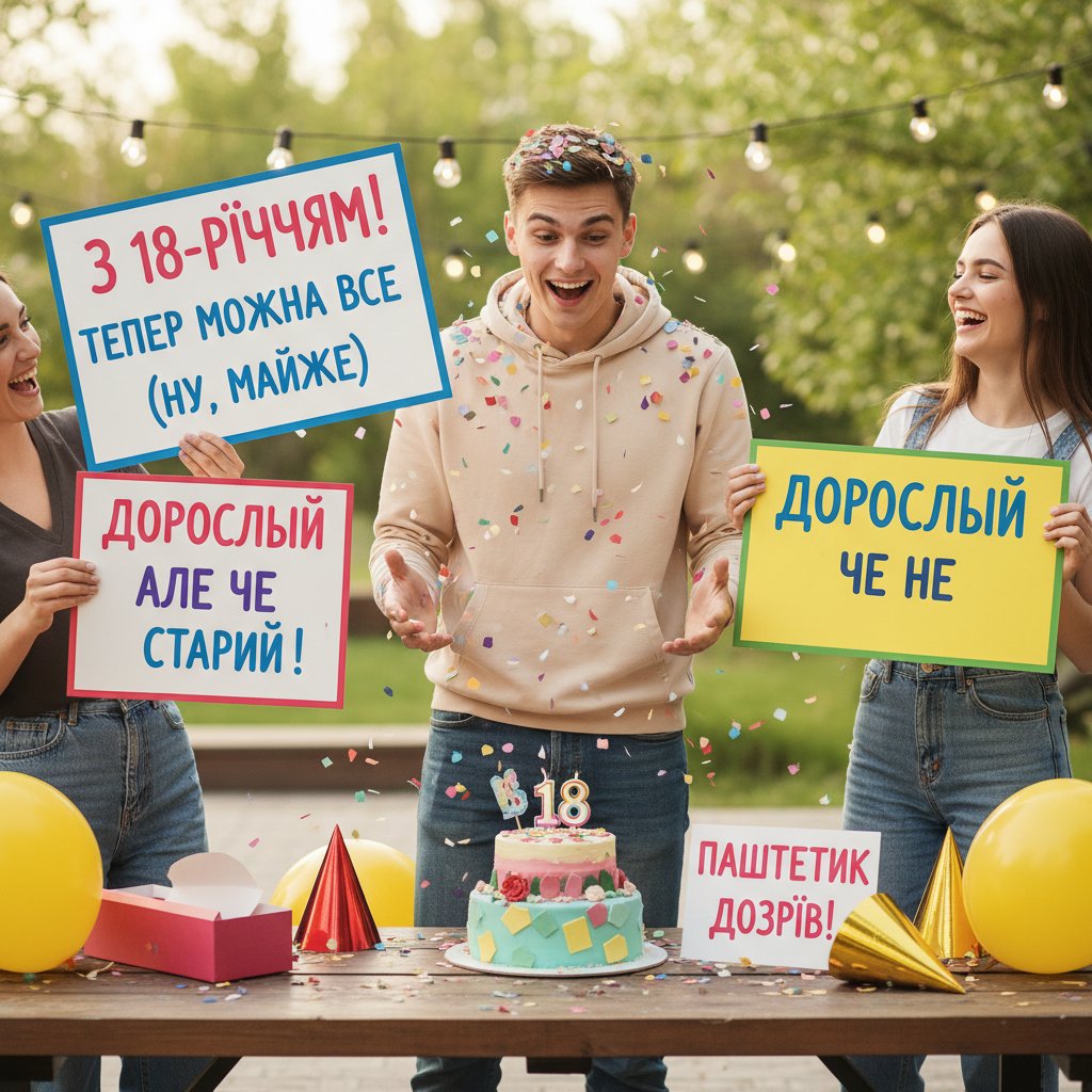 привітання з 18-річчям хлопцю прикольні