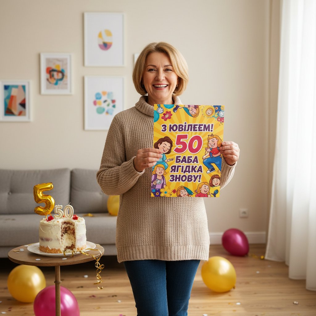 привітання з 50 річчям жінці прикольні