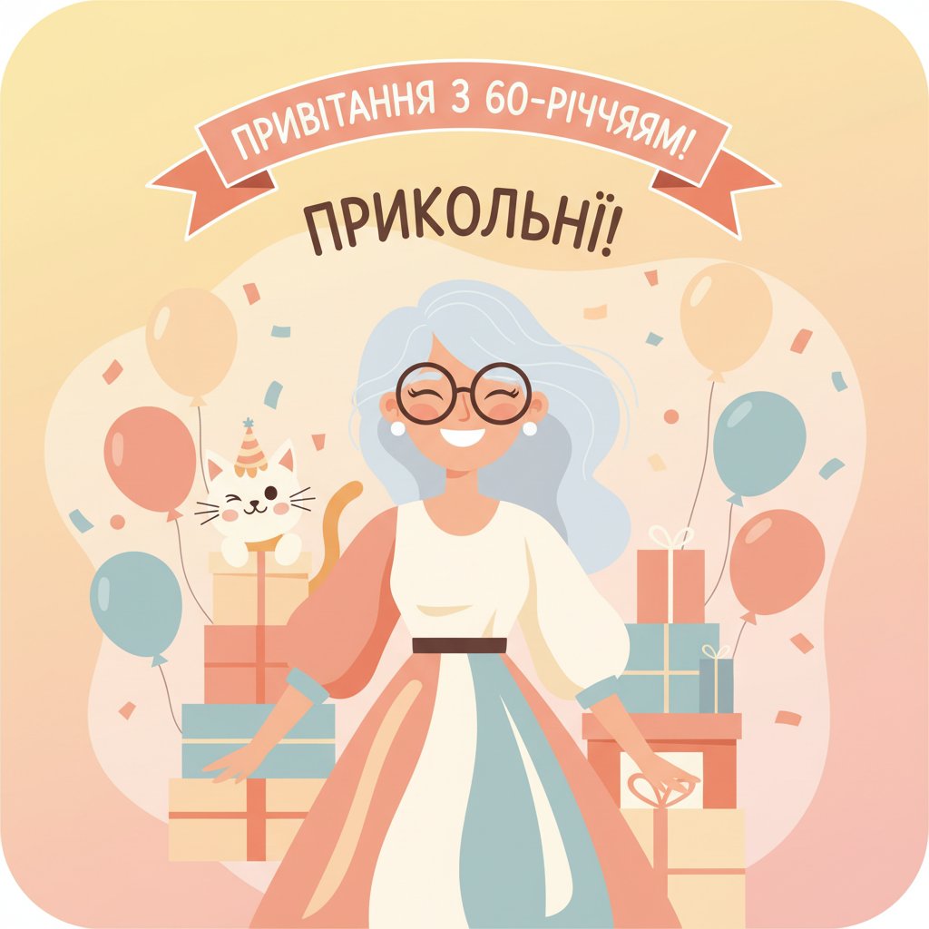 привітання з 60-річчям жінці прикольні