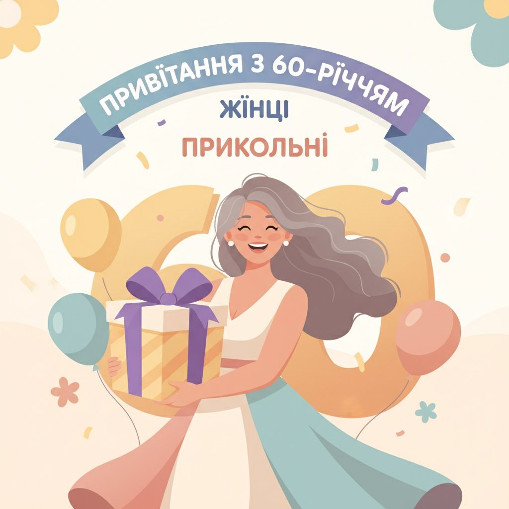 привітання з 60-річчям жінці прикольні