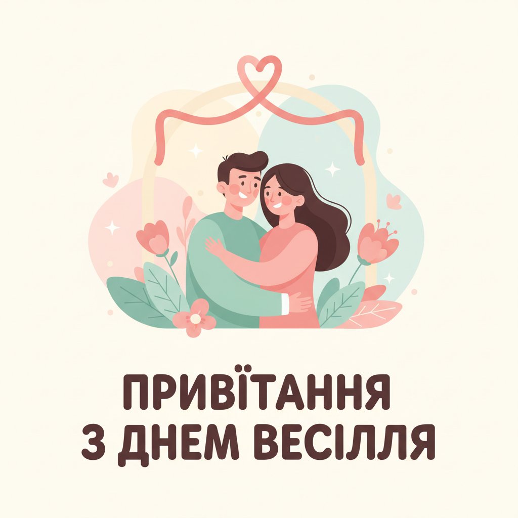 привітання з днем весілля