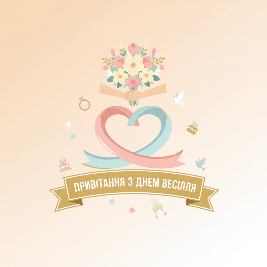 привітання з днем весілля