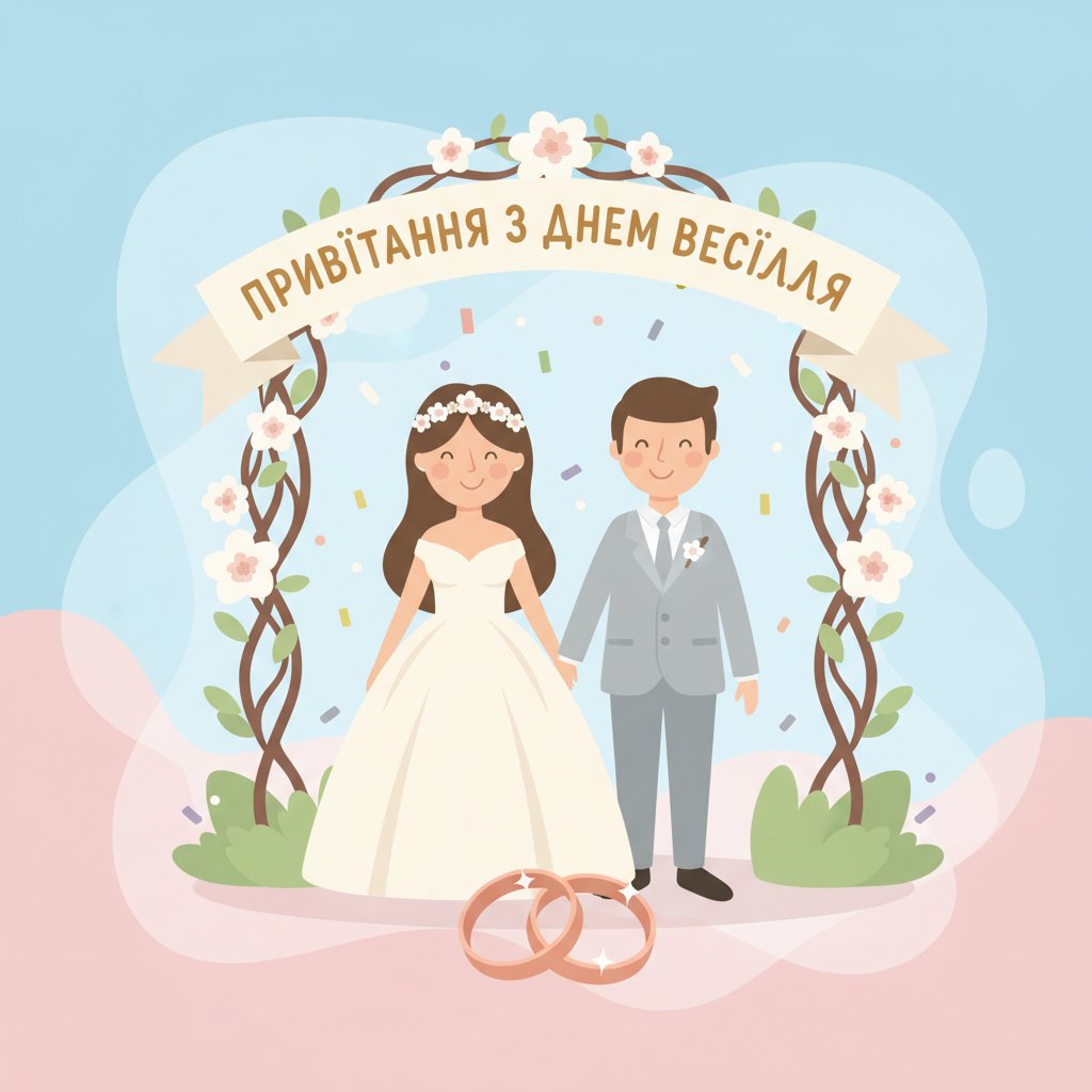 привітання з днем весілля