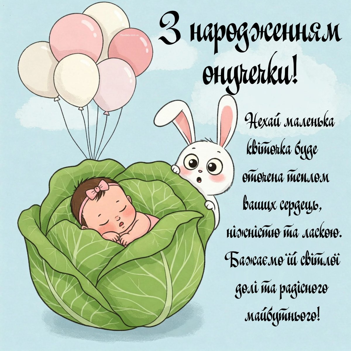 привітання з народженням онучки