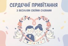 сердечні привітання з весіллям своїми словами