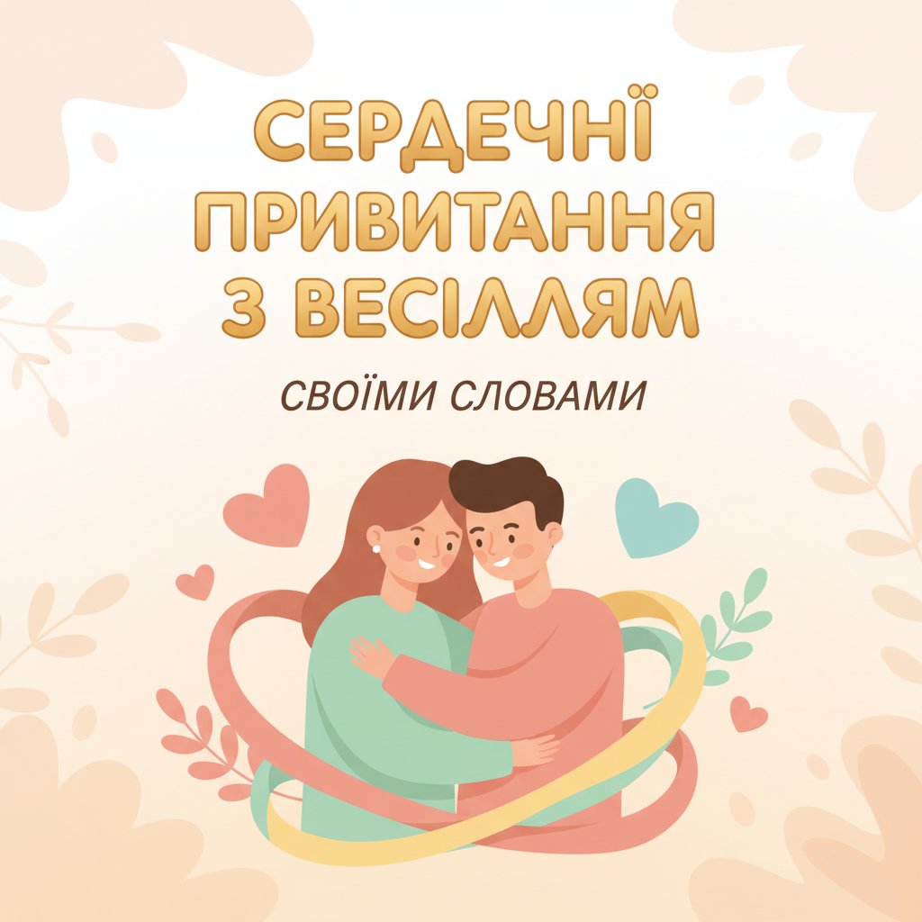сердечні привітання з весіллям своїми словами