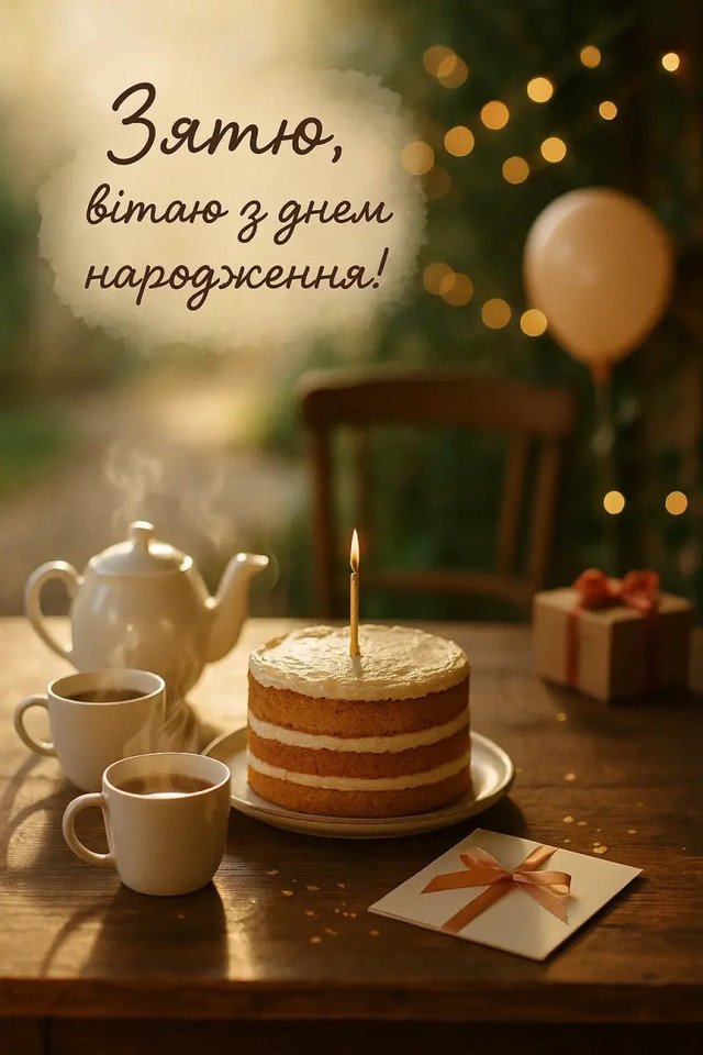 теща вітає зятя з днем народження