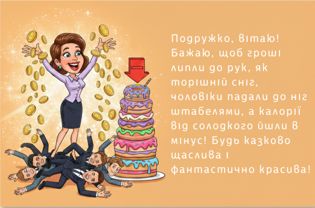 веселое поздравление для подружки