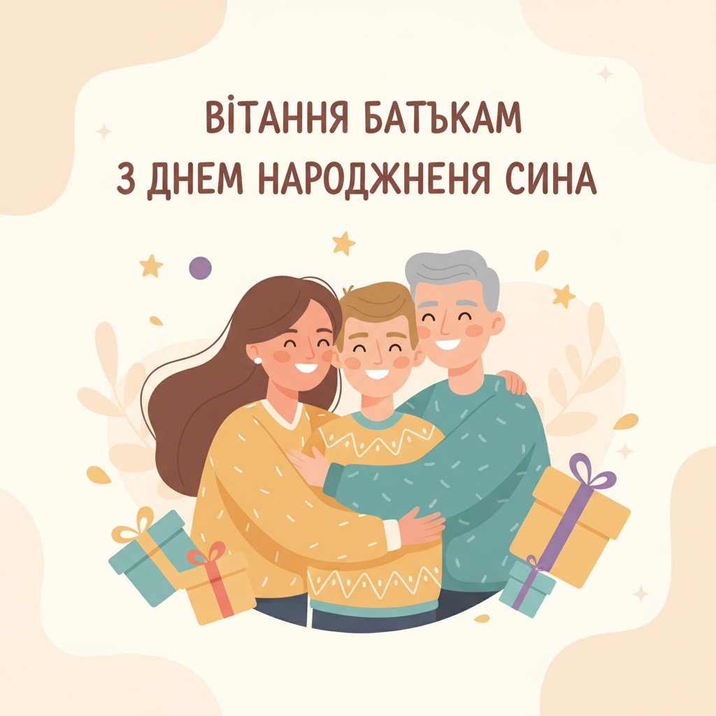 вітання батькам з днем народження сина