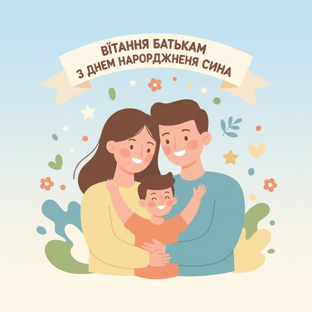 вітання батькам з днем народження сина