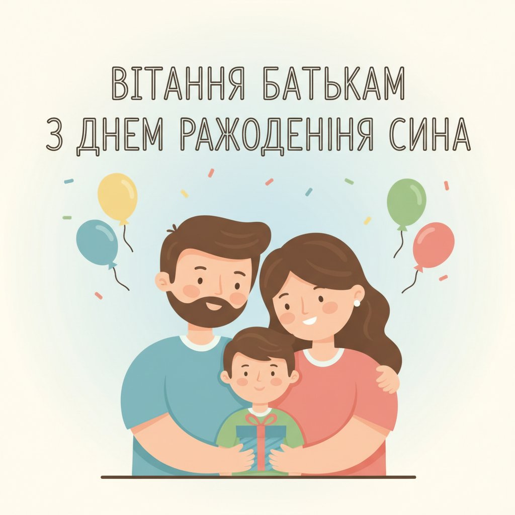 вітання батькам з днем народження сина