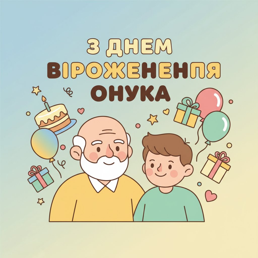 з днем народження онука картинки