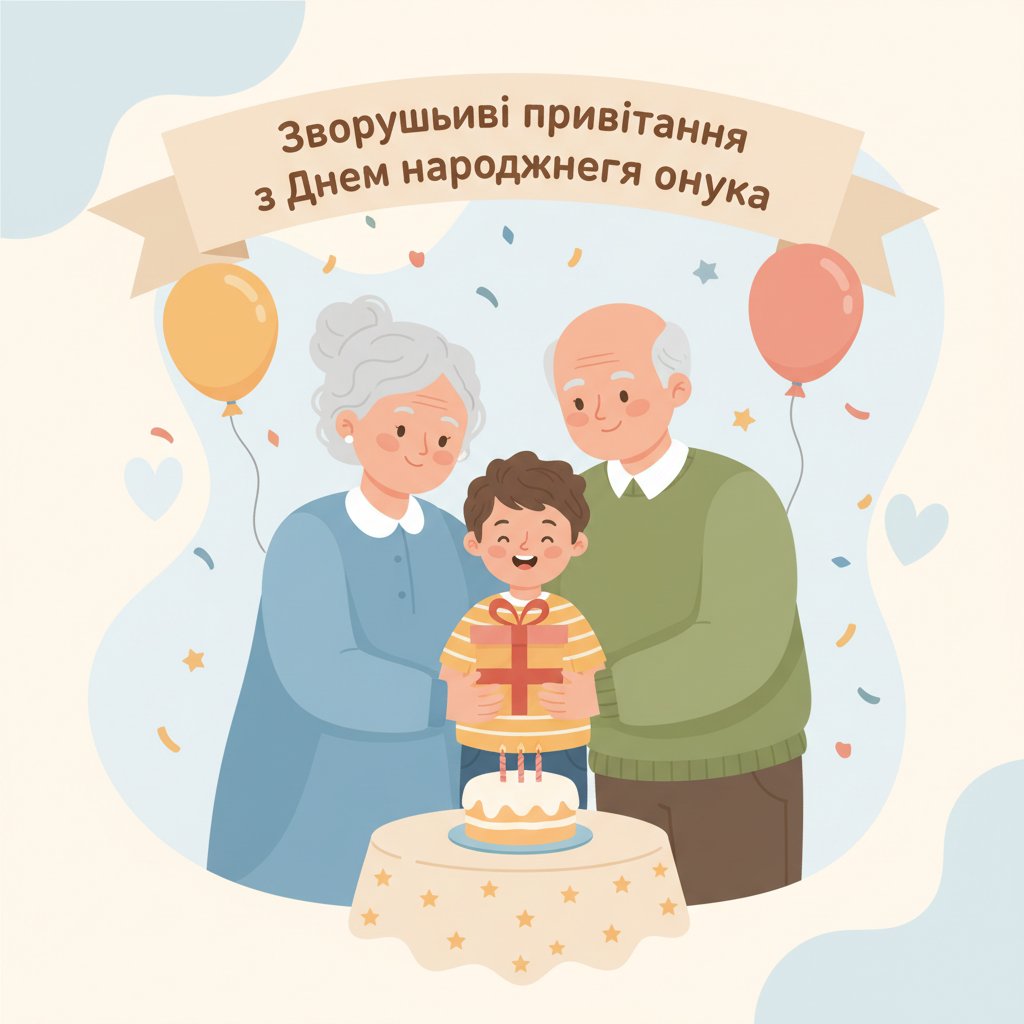 зворушливі привітання з днем народження онука
